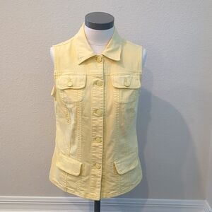 Chicos Denim Vest EUC Like New